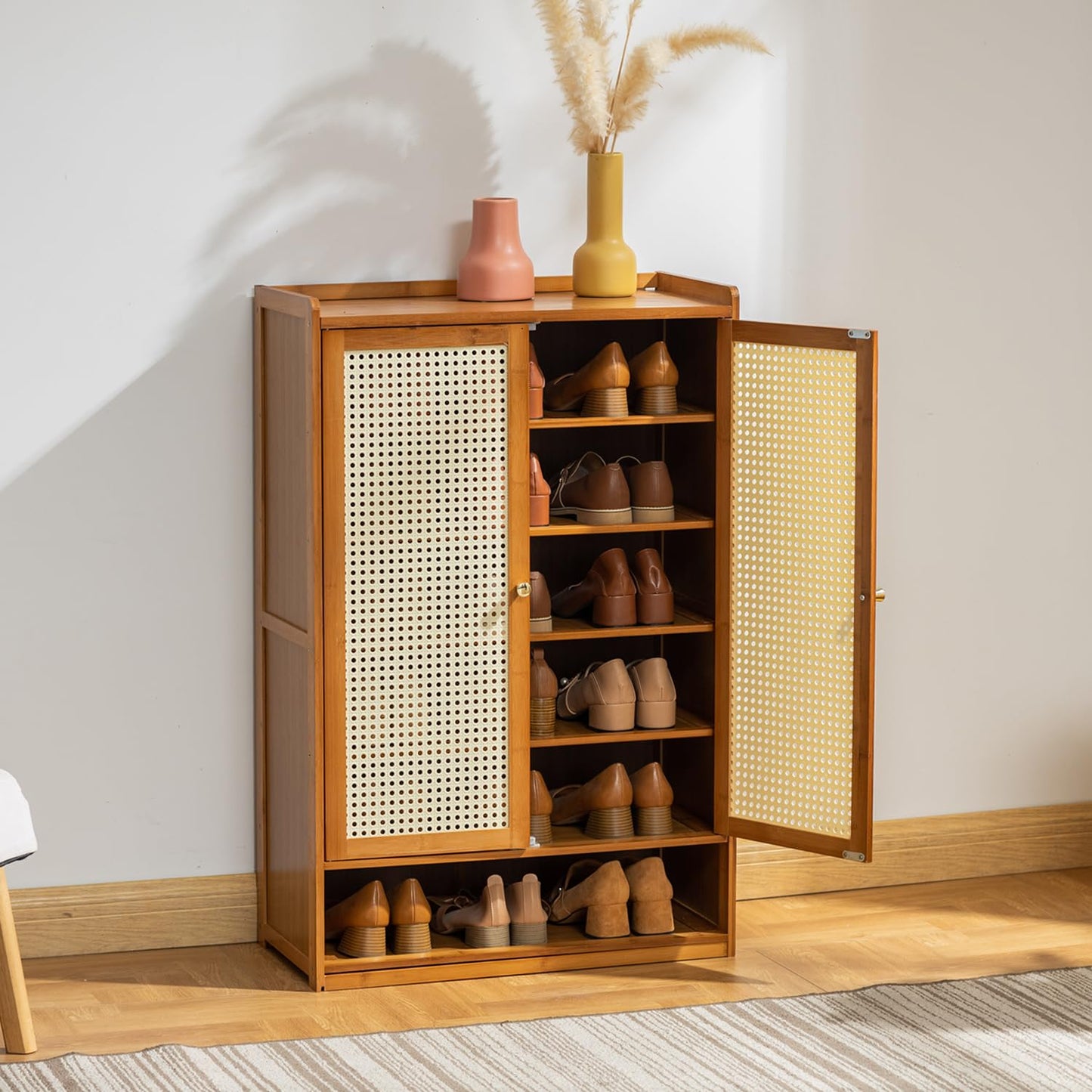 Modern wooden shoe rack cabinet