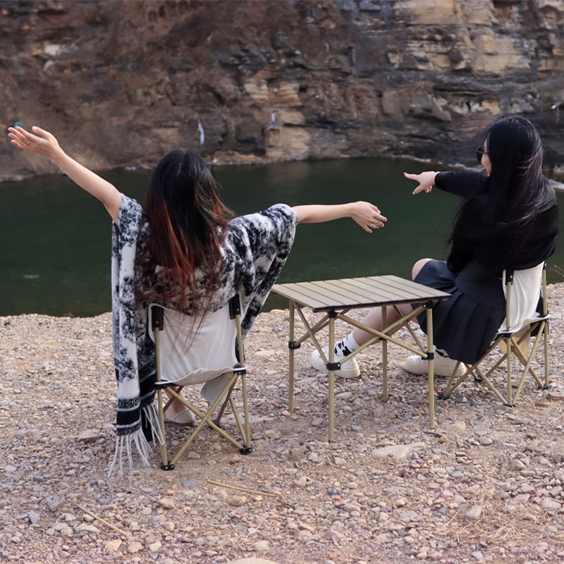 Foldable Camping Table with two chairs