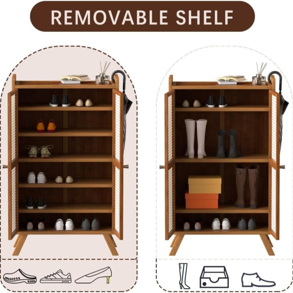 Wooden Shoe Cabinet